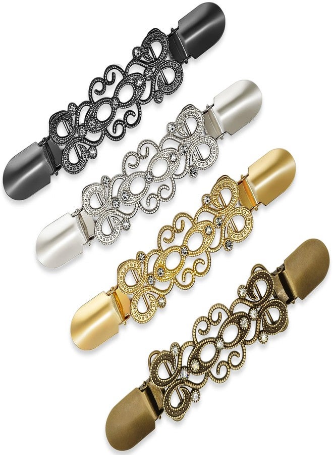 PIGORY 4Pcs Dress Cinch Clips Sweater Clips, Vintage Waist Cincher Clip for Women, Decorative Clothing Brooch Clip for Sweaters, Dresses & Shirts - Image 1